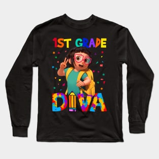 1st Grade Diva Back To School Long Sleeve T-Shirt